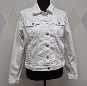 Banana Republic Factory White Denim Jacket